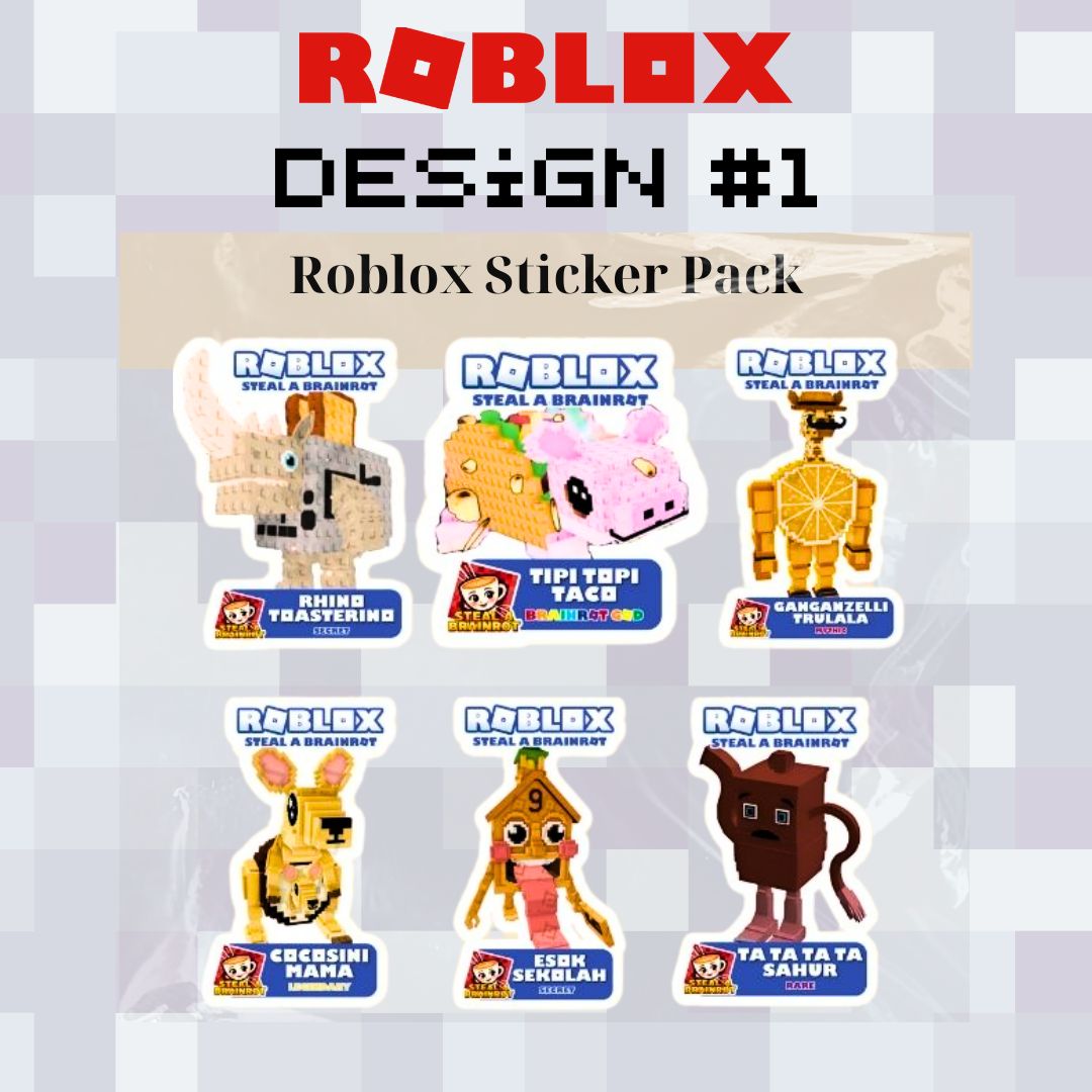 Roblox (Steal a Brainrot) Sticker Packs- Collection 1