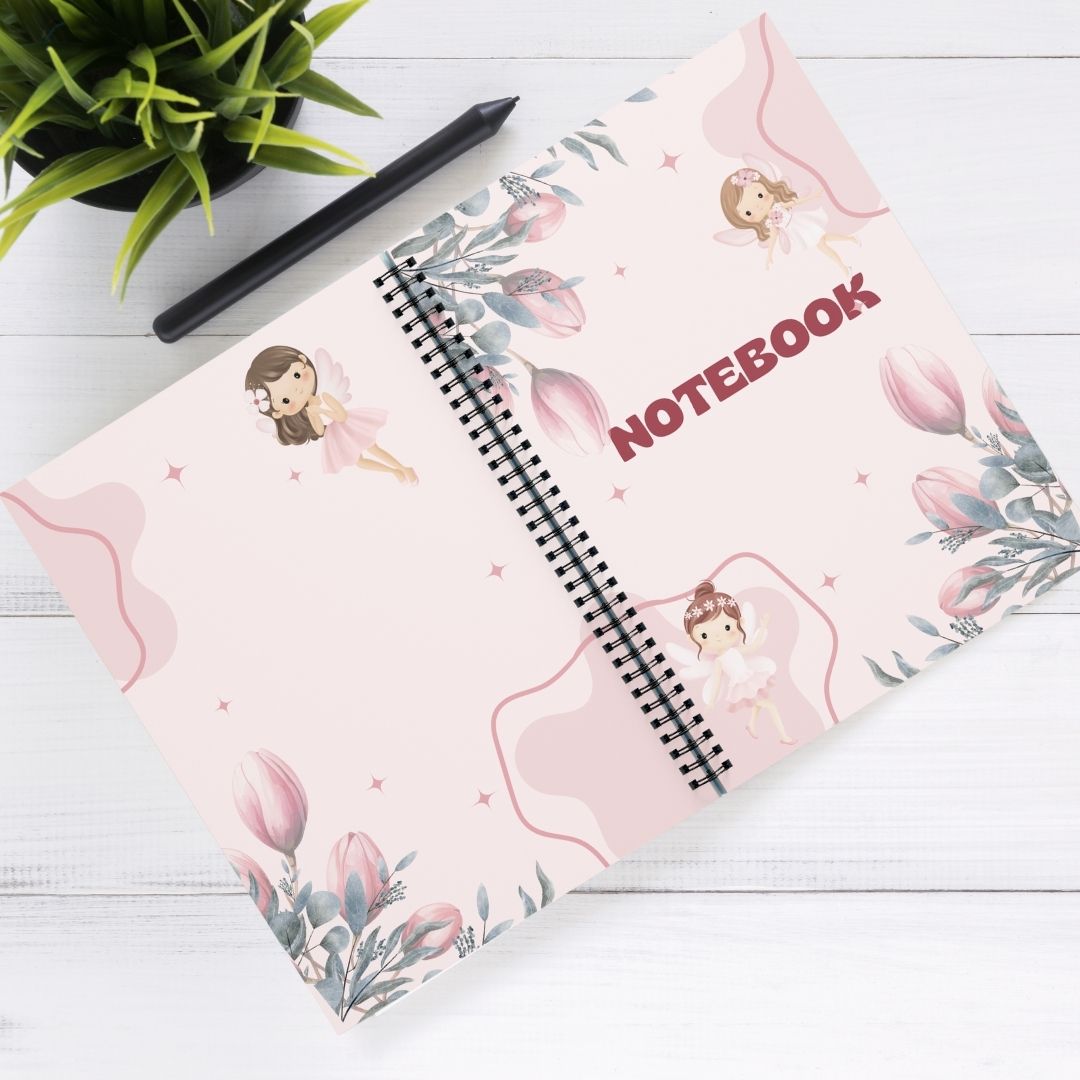 Cute Aesthetic Notebooks | Wire Bound Journals with Floral, Doodle and Girl Designs