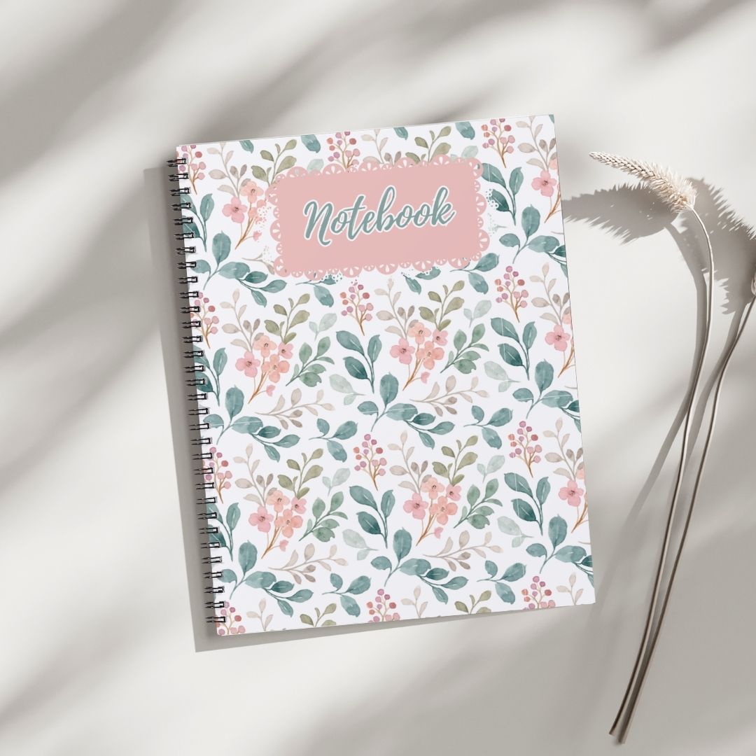 Cute Aesthetic Notebooks | Wire Bound Journals with Floral, Doodle and Girl Designs
