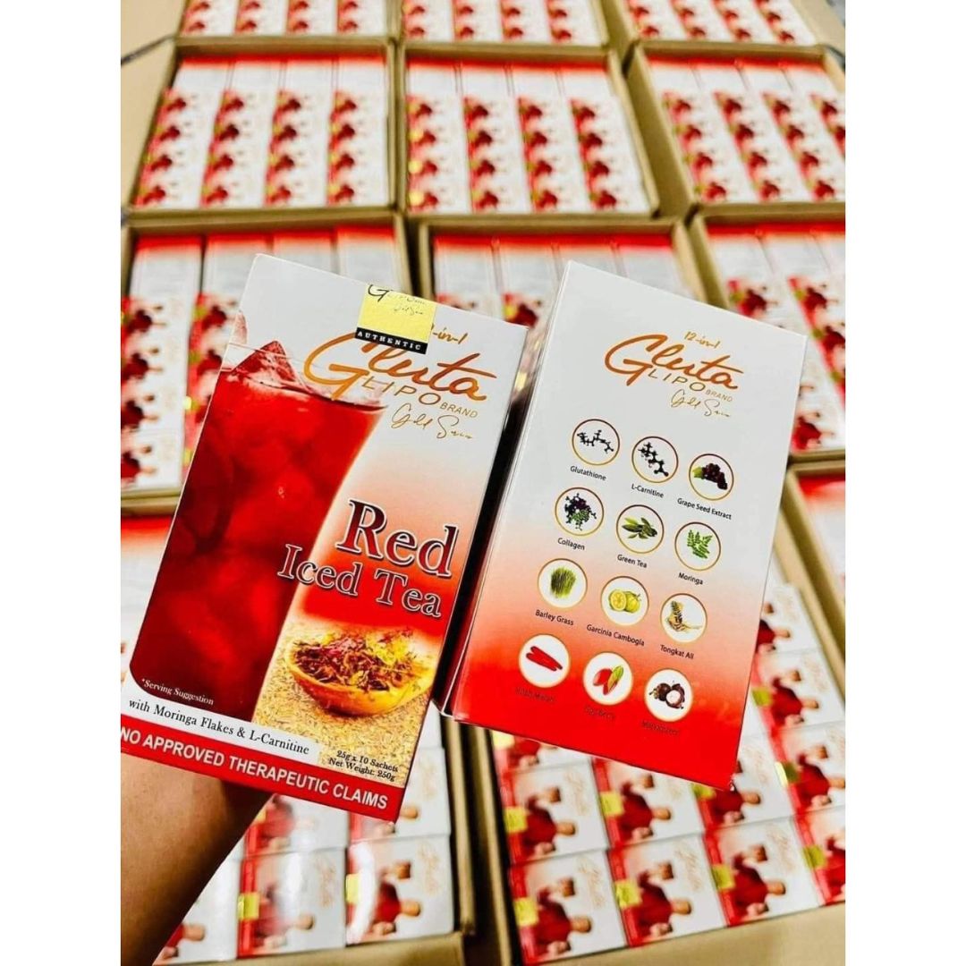 12-in-1 Glutalipo Gold Series Red Iced Tea