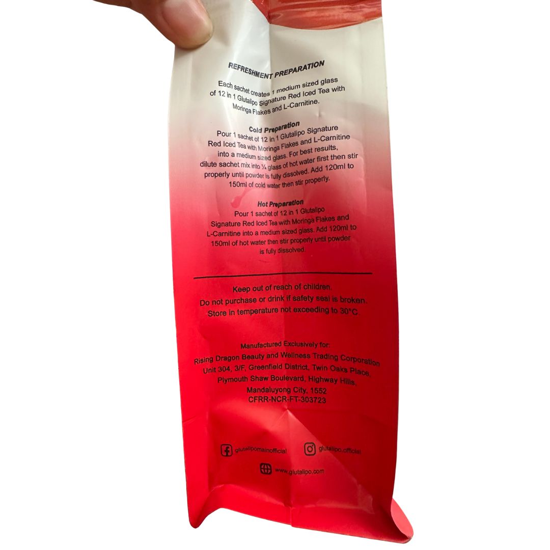 12-in-1 Glutalipo Gold Series Red Iced Tea