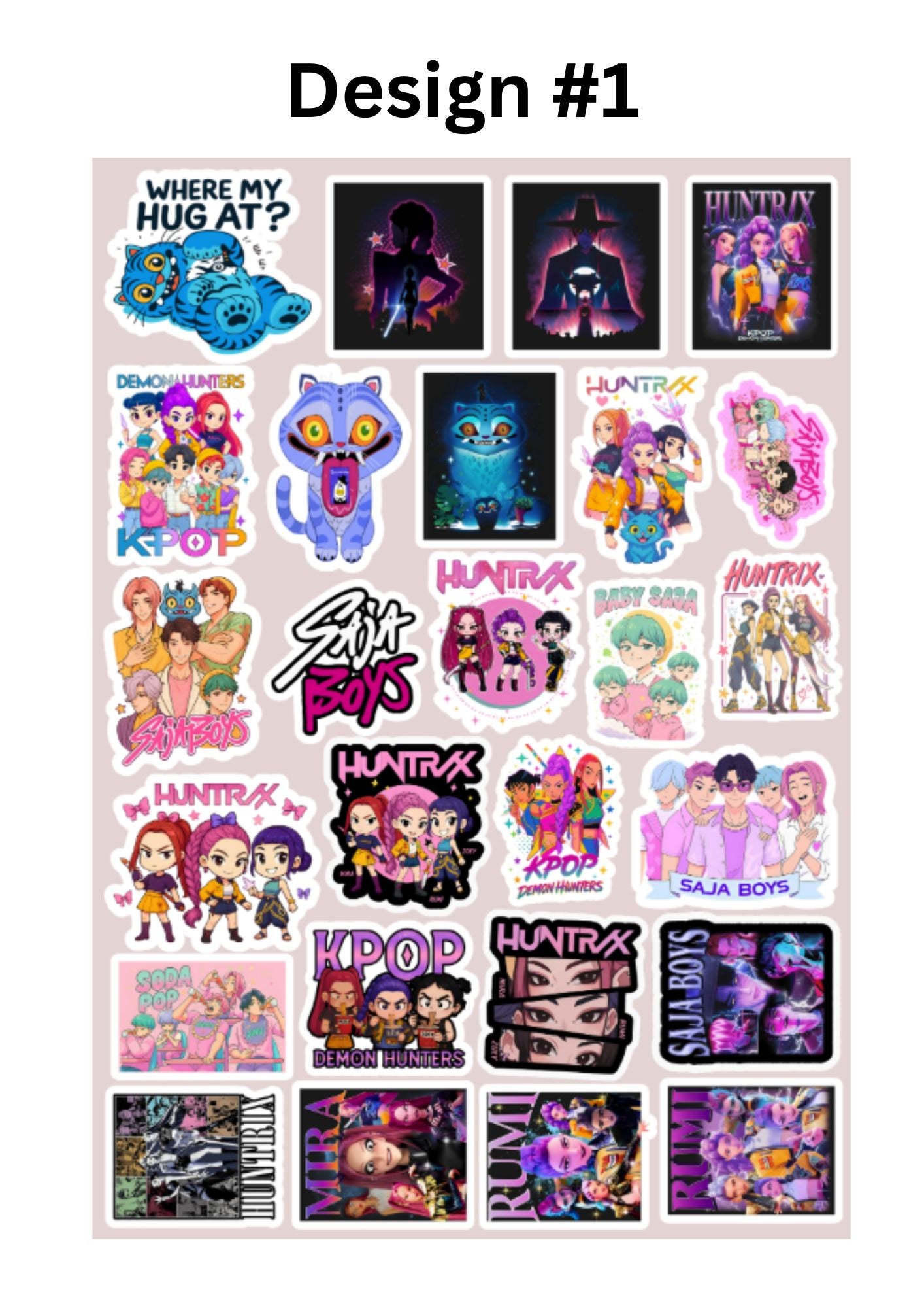 KPop Demon Hunters Sticker Packs- Collection 1