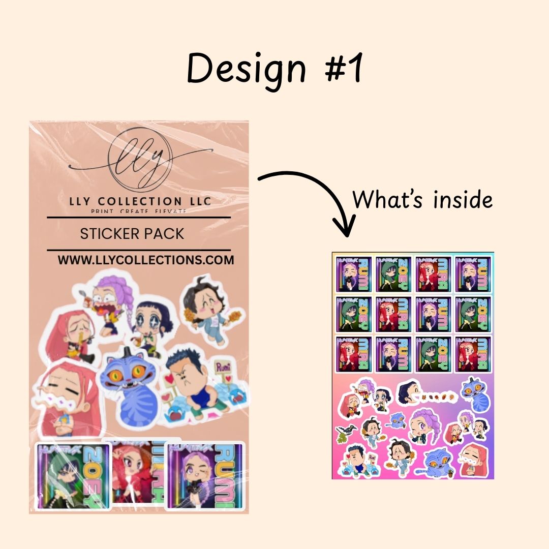 KPop Demon Hunters Sticker Packs- Sticker Collection 3