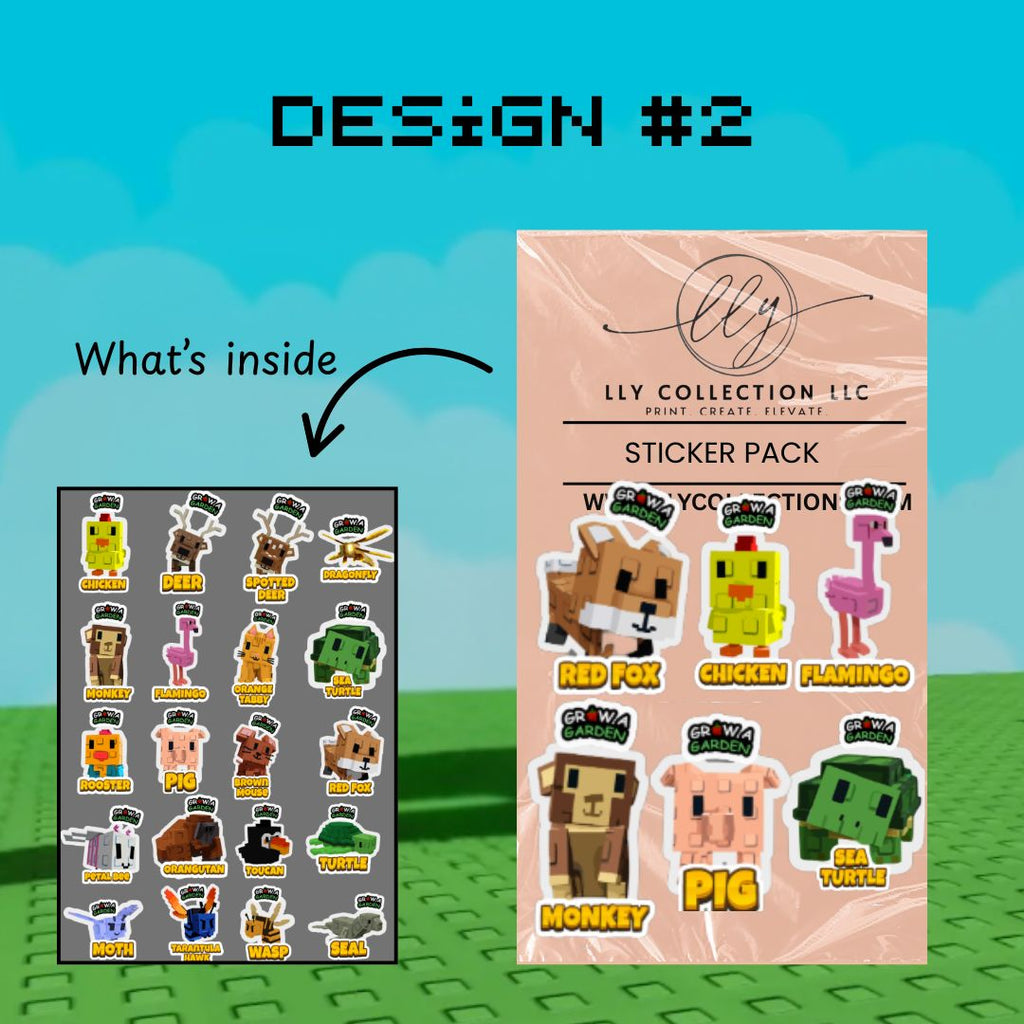 Grow a Garden Sticker Packs- Collection 1