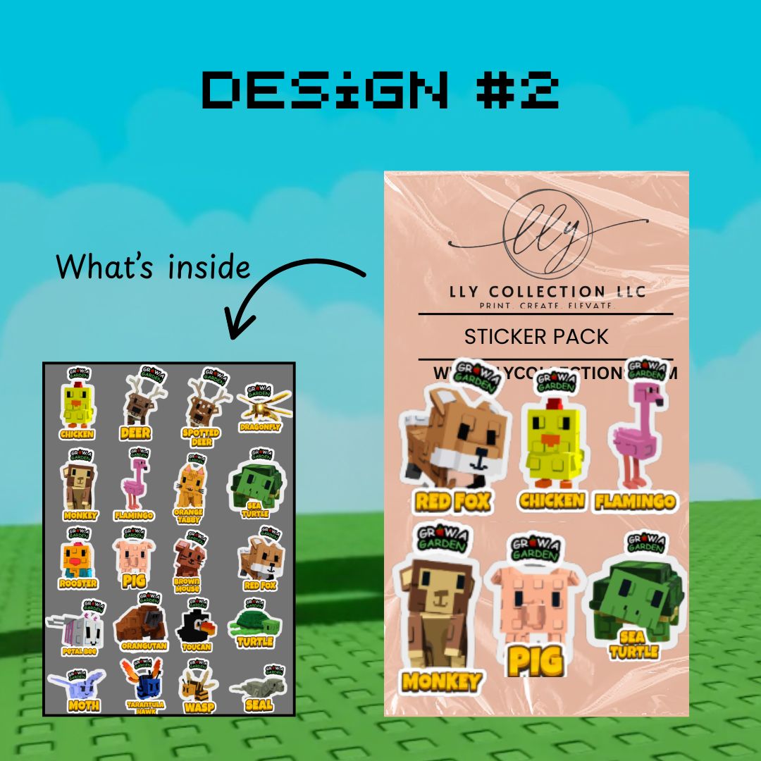 Grow a Garden Sticker Packs- Collection 1