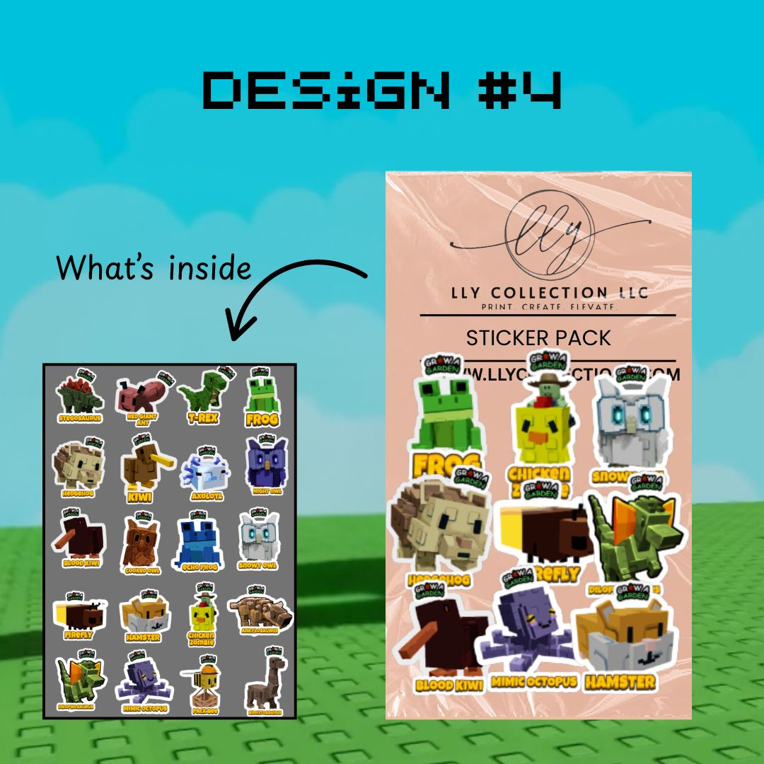 Grow a Garden Sticker Packs- Collection 1