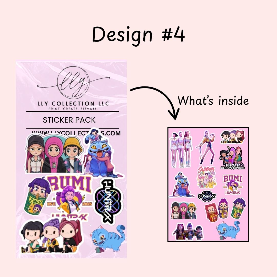 KPop Demon Hunters Sticker Packs- Sticker Collection 4