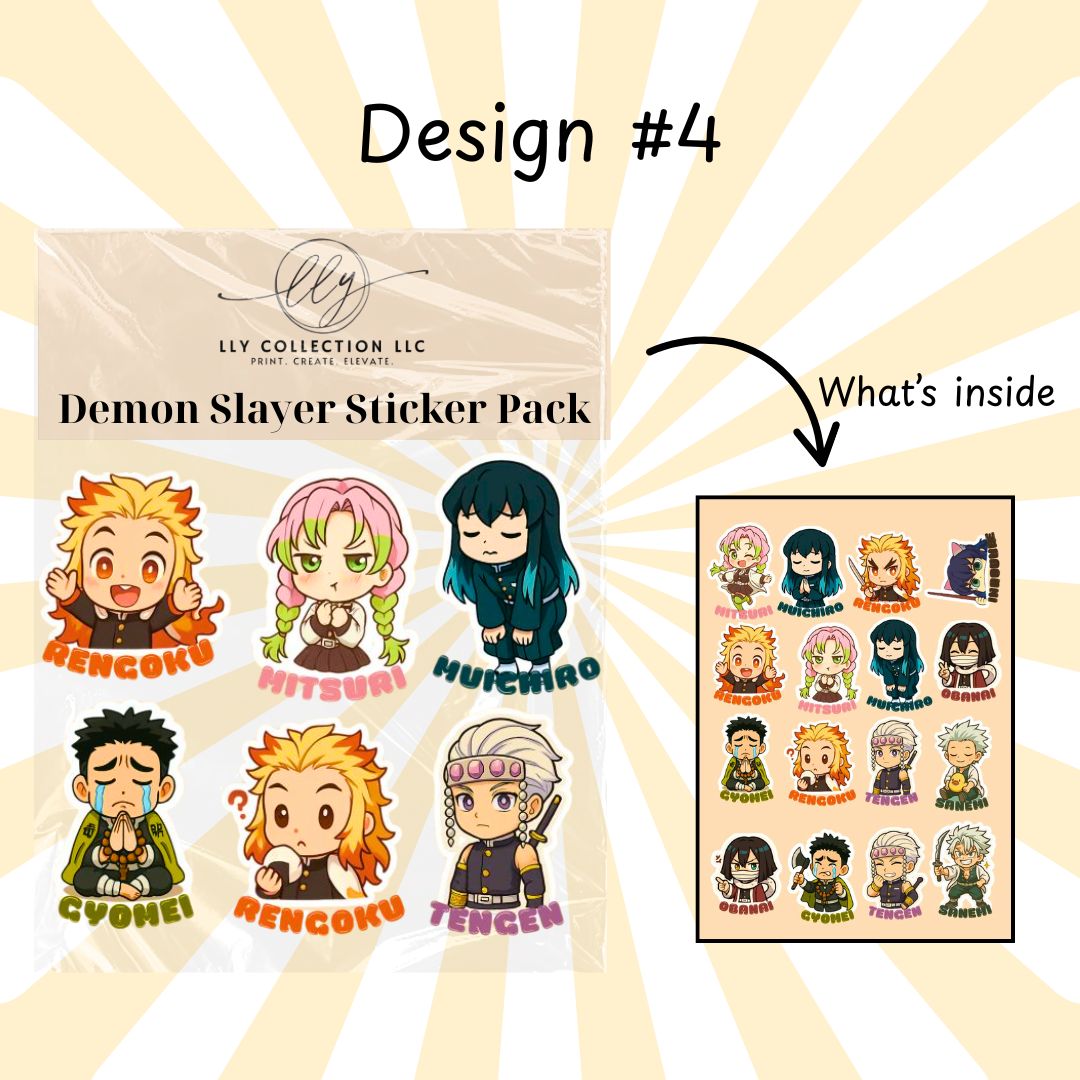 Demon Slayer Sticker Pack- Collection 1