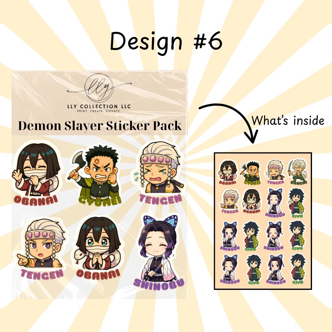Demon Slayer Sticker Pack- Collection 1