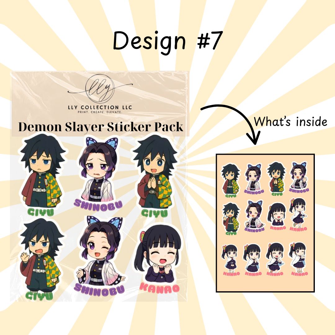 Demon Slayer Sticker Pack- Collection 1