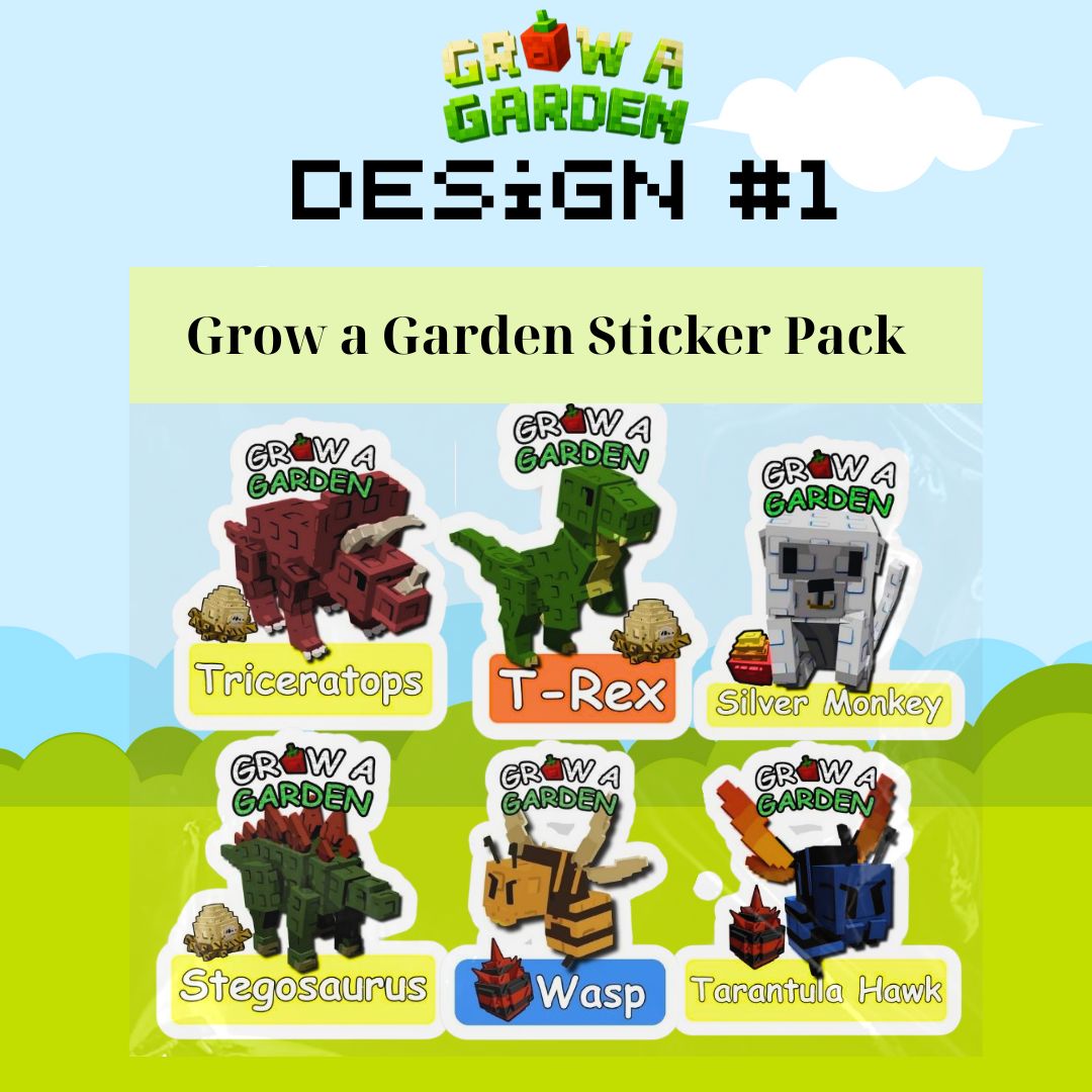Grow a Garden Sticker Packs- Collection 2