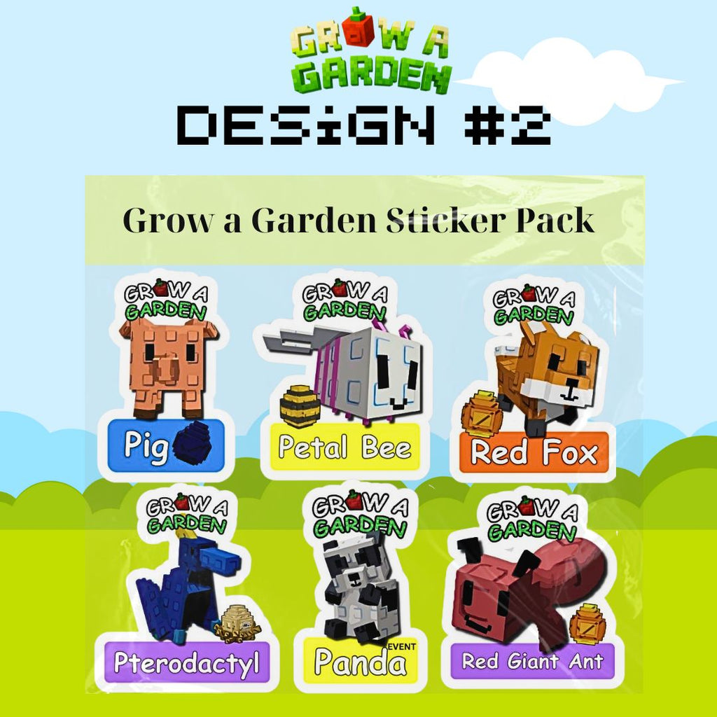 Grow a Garden Sticker Packs- Collection 2