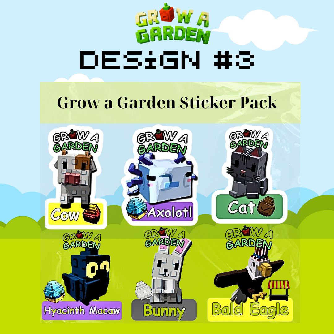 Grow a Garden Sticker Packs- Collection 2