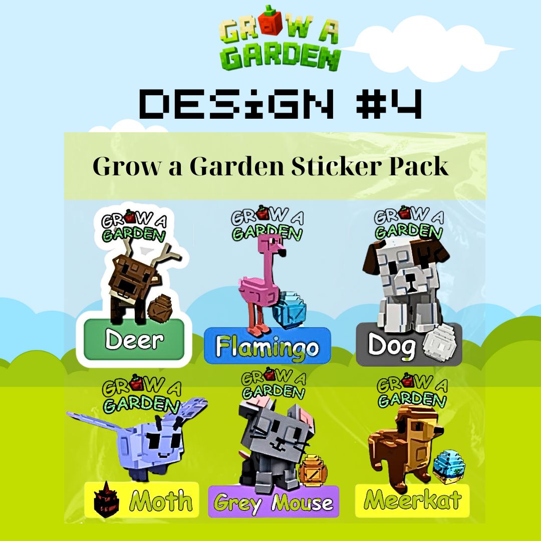 Grow a Garden Sticker Packs- Collection 2