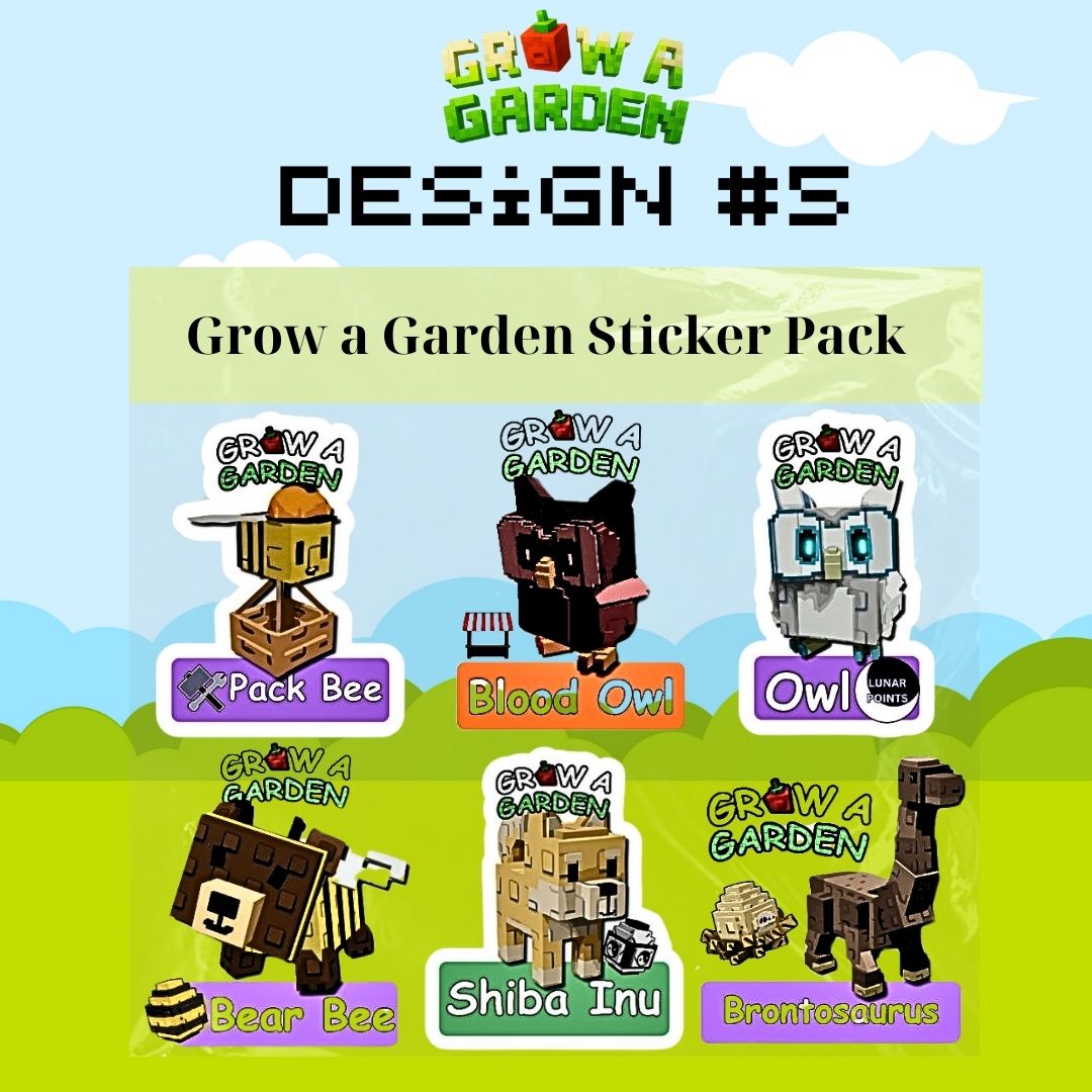 Grow a Garden Sticker Packs- Collection 2