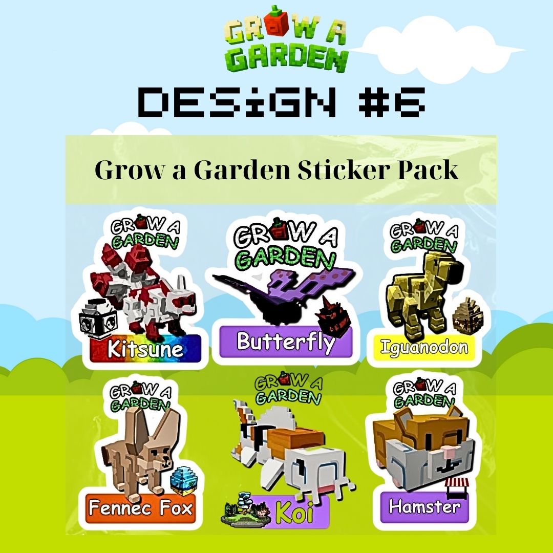 Grow a Garden Sticker Packs- Collection 2