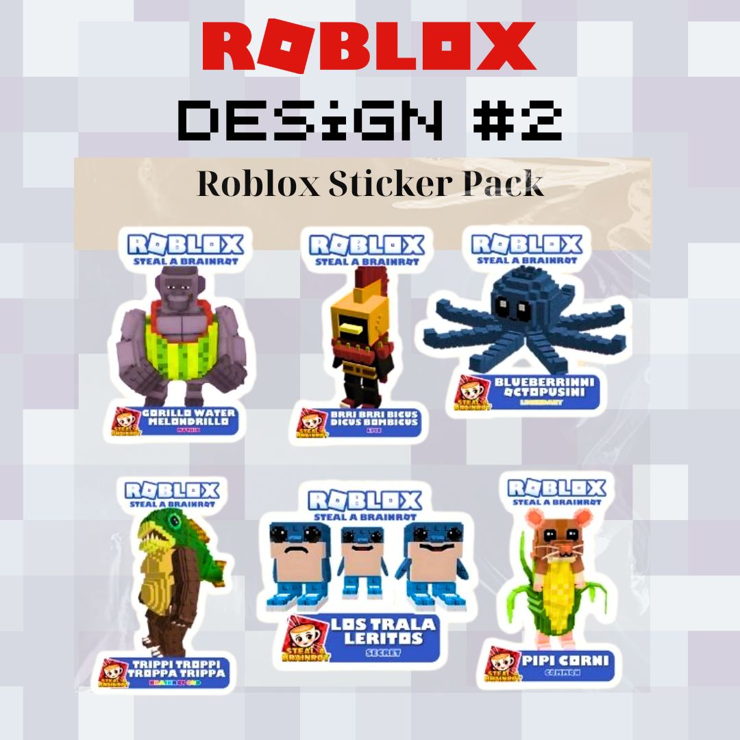 Roblox (Steal a Brainrot) Sticker Packs- Collection 1