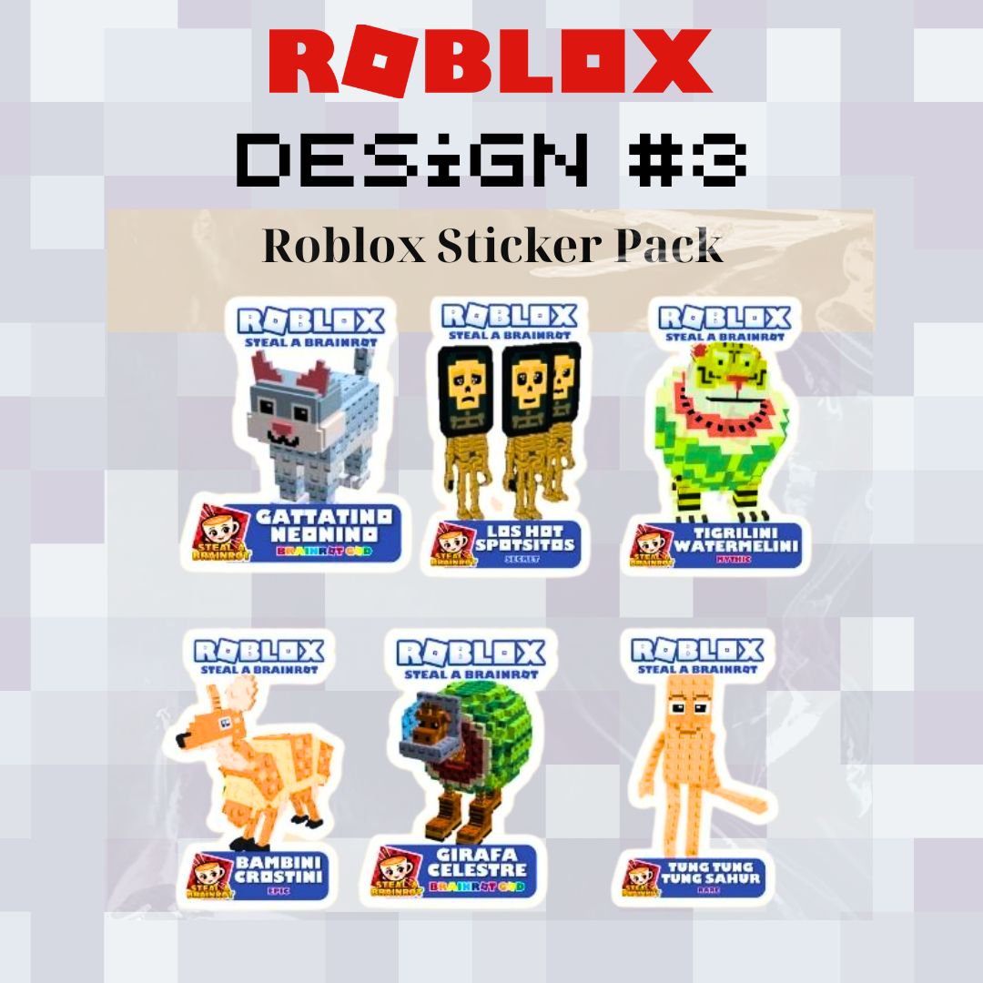 Roblox (Steal a Brainrot) Sticker Packs- Collection 1