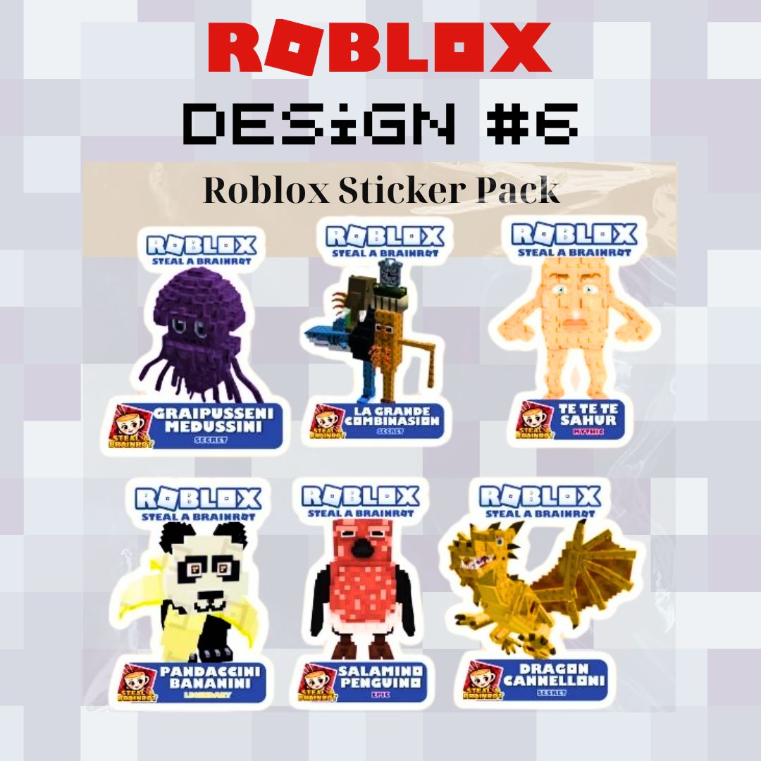 Roblox (Steal a Brainrot) Sticker Packs- Collection 1