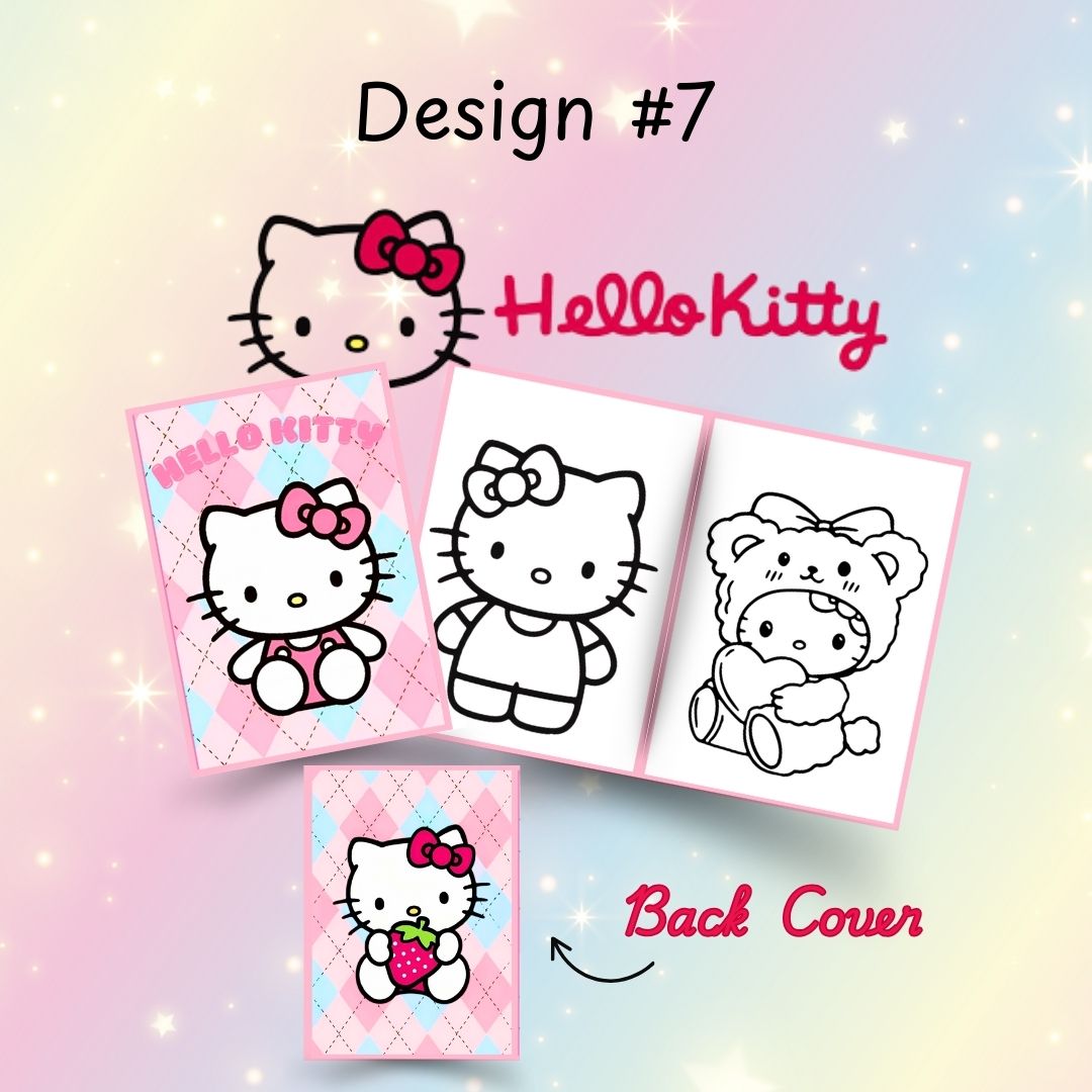 Toddler, Kids Travel Mini Coloring Books- Coloring Sheets, Paper Sheets K-pop Demon, Hello Kitty and more 5pcs