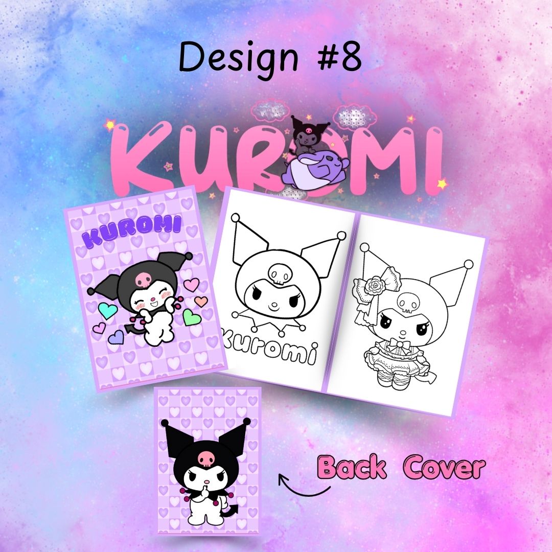 Toddler, Kids Travel Mini Coloring Books- Coloring Sheets, Paper Sheets K-pop Demon, Hello Kitty and more 5pcs