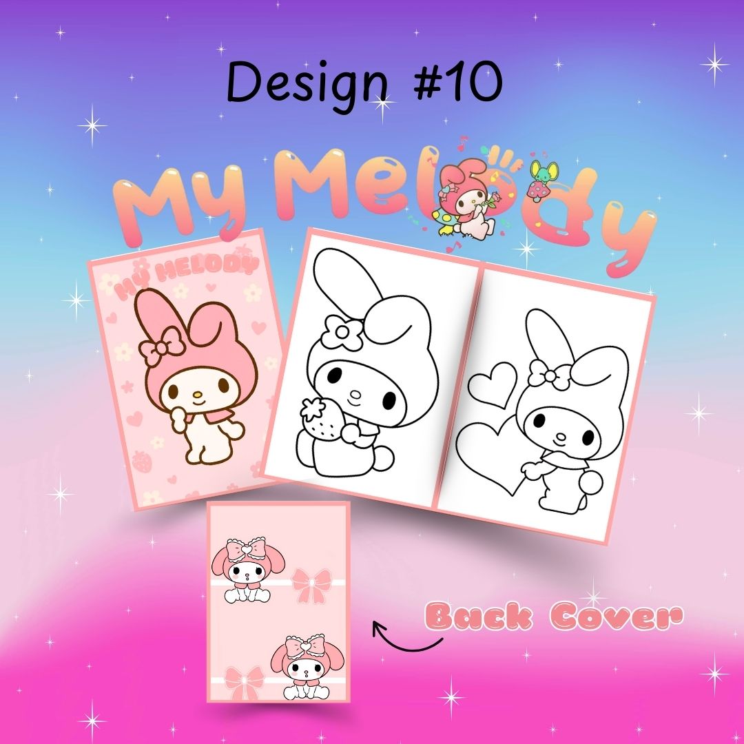 Toddler, Kids Travel Mini Coloring Books- Coloring Sheets, Paper Sheets K-pop Demon, Hello Kitty and more 5pcs