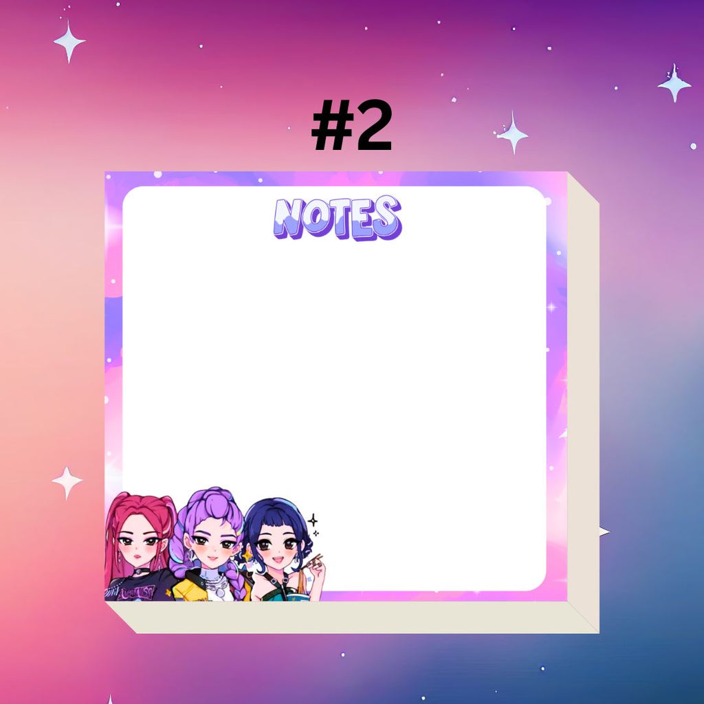 K-pop Demon Hunters Mini Notepad | 3x3” Notes | Cute Anime-Inspired Stationery