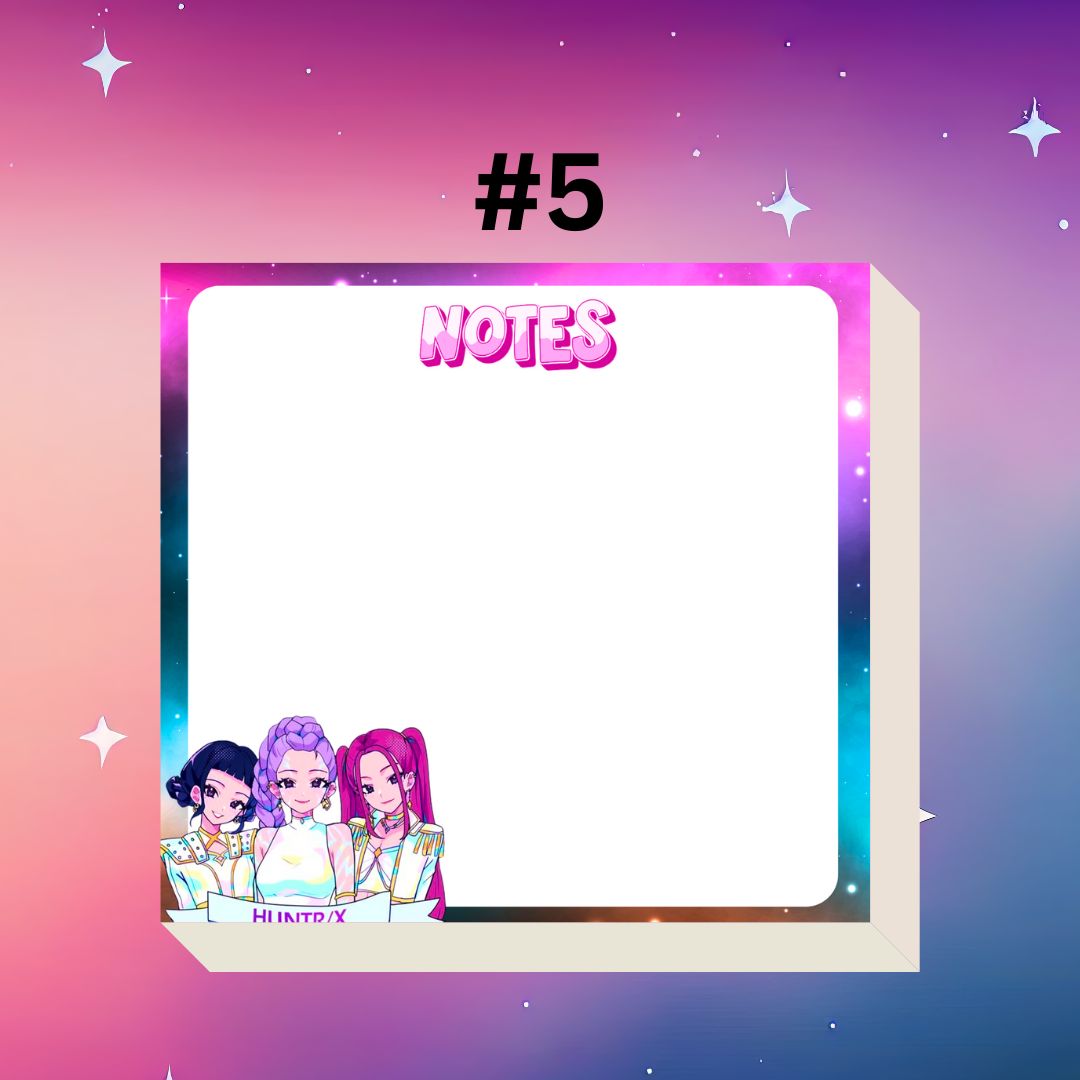 K-pop Demon Hunters Mini Notepad | 3x3” Notes | Cute Anime-Inspired Stationery