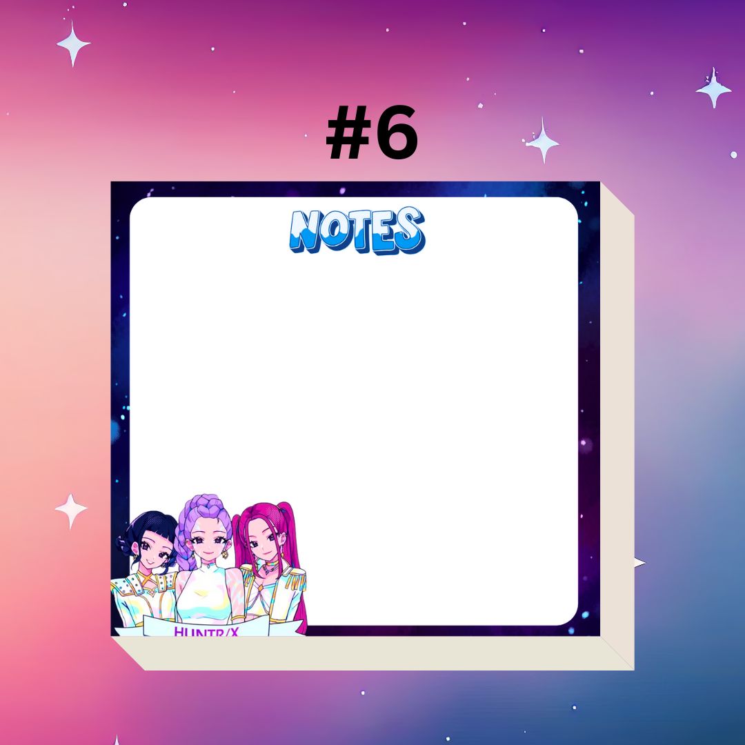 K-pop Demon Hunters Mini Notepad | 3x3” Notes | Cute Anime-Inspired Stationery