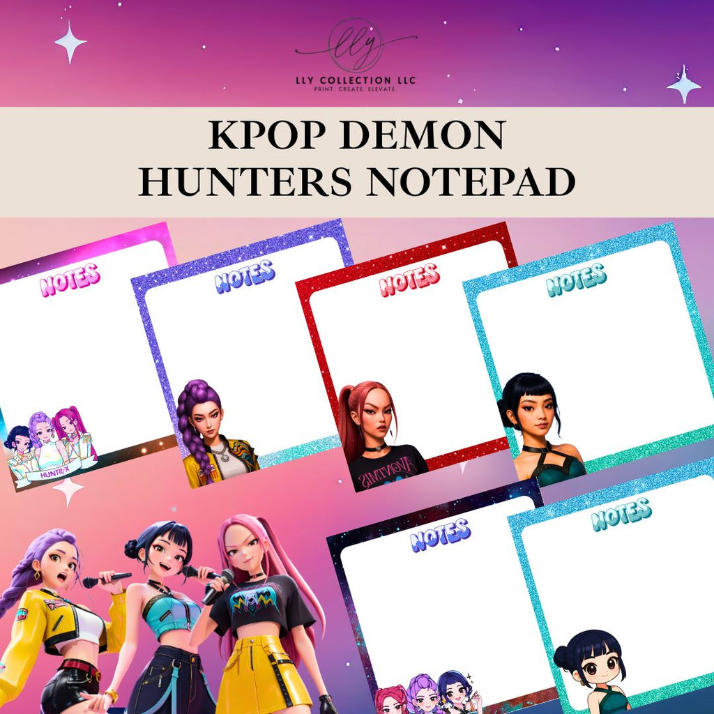 K-pop Demon Hunters Mini Notepad | 3x3” Notes | Cute Anime-Inspired Stationery