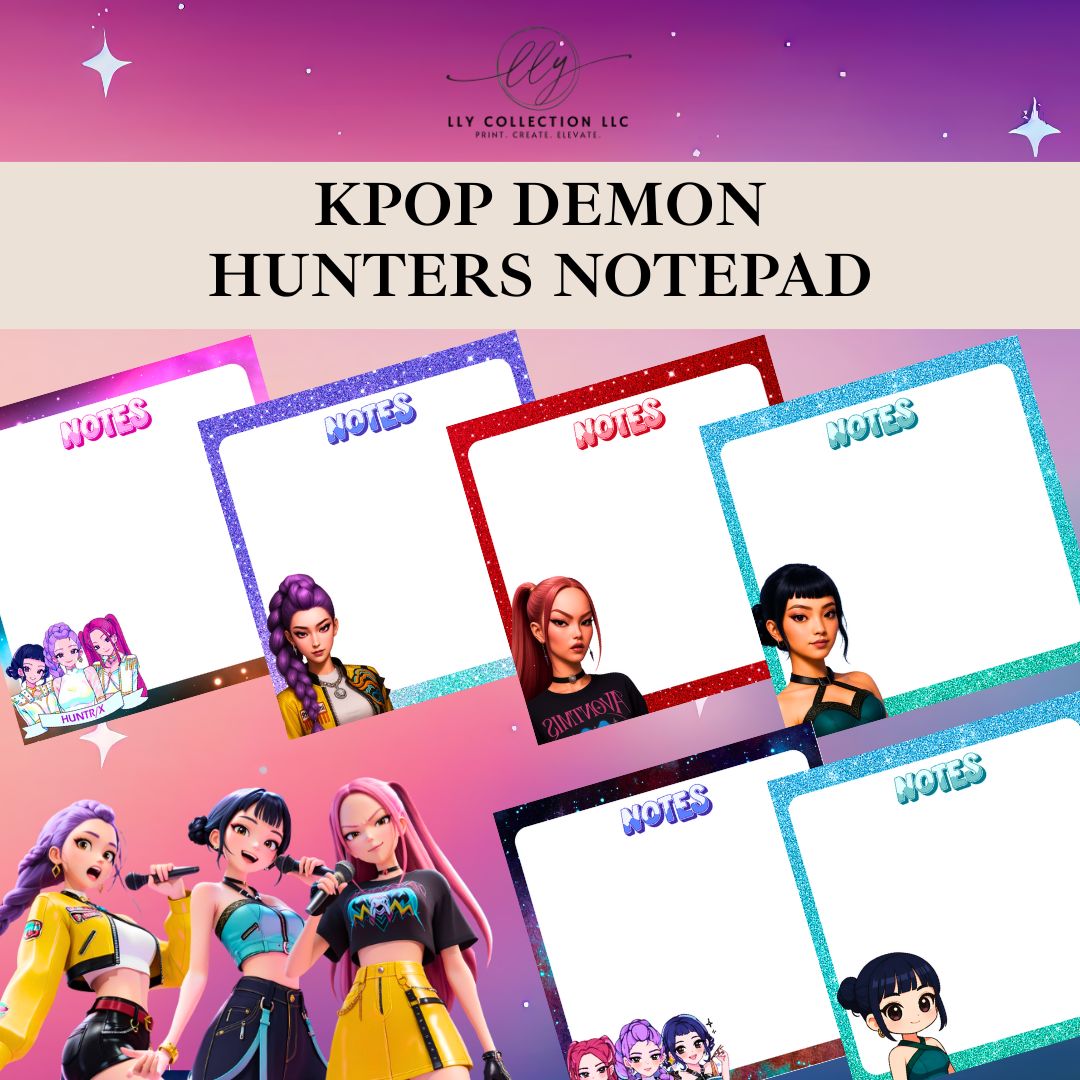K-pop Demon Hunters Mini Notepad | 3x3” Notes | Cute Anime-Inspired Stationery
