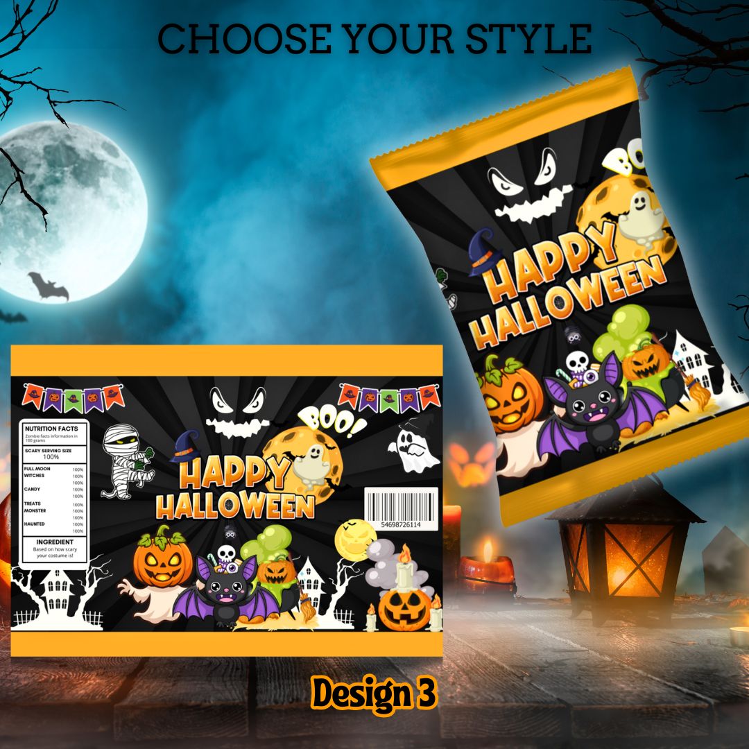 Halloween Empty Chip Bag Party Favor Collection 1
