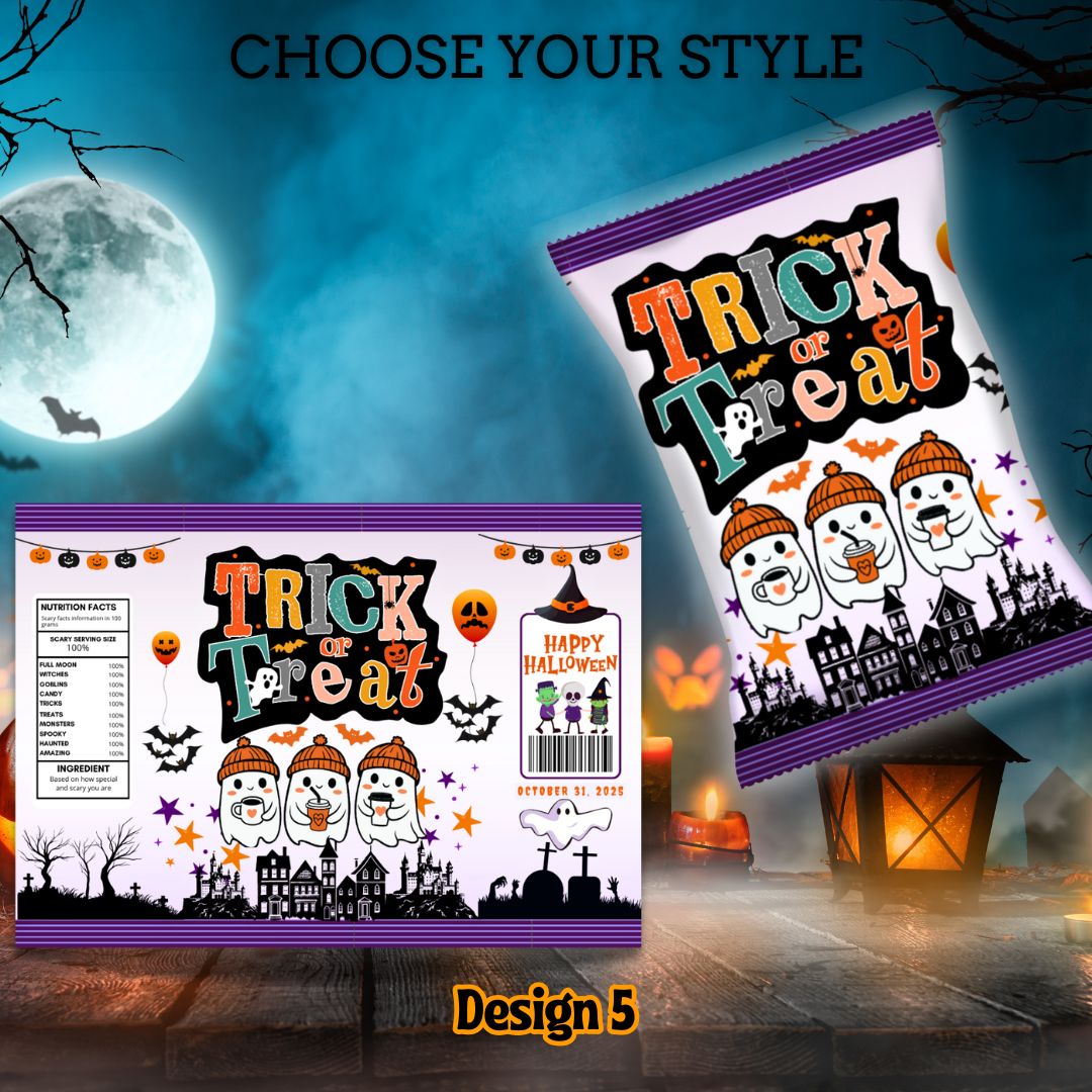 Halloween Empty Chip Bag Party Favor Collection 1