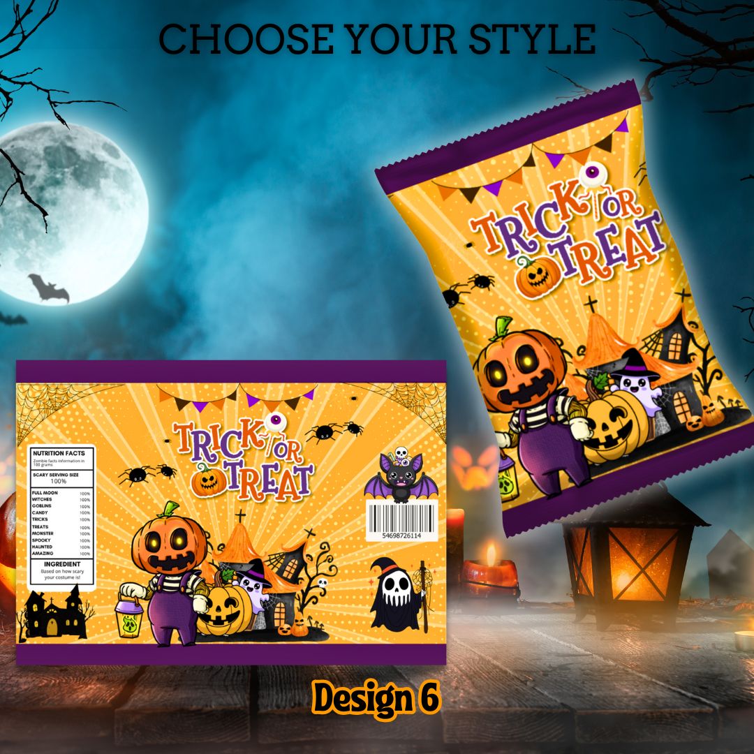 Halloween Empty Chip Bag Party Favor Collection 1