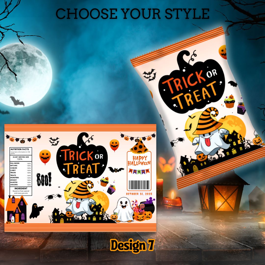Halloween Empty Chip Bag Party Favor Collection 1