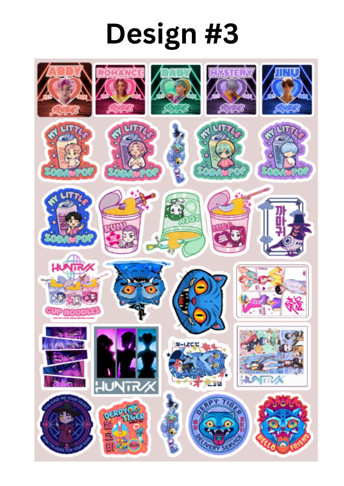 KPop Demon Hunters Sticker Packs- Collection 1