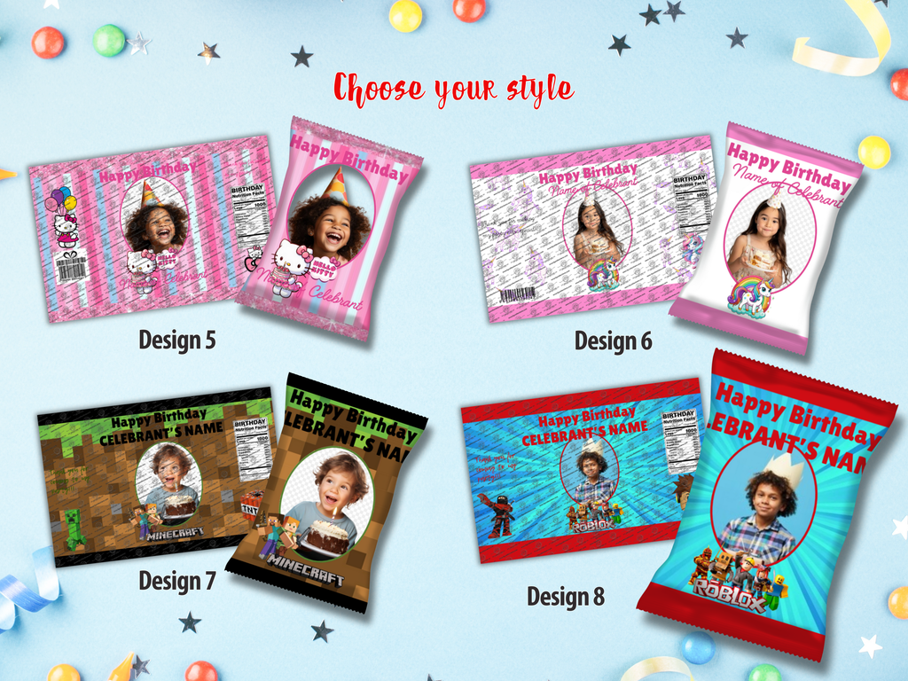 Customized Party Favor Chip Bags
