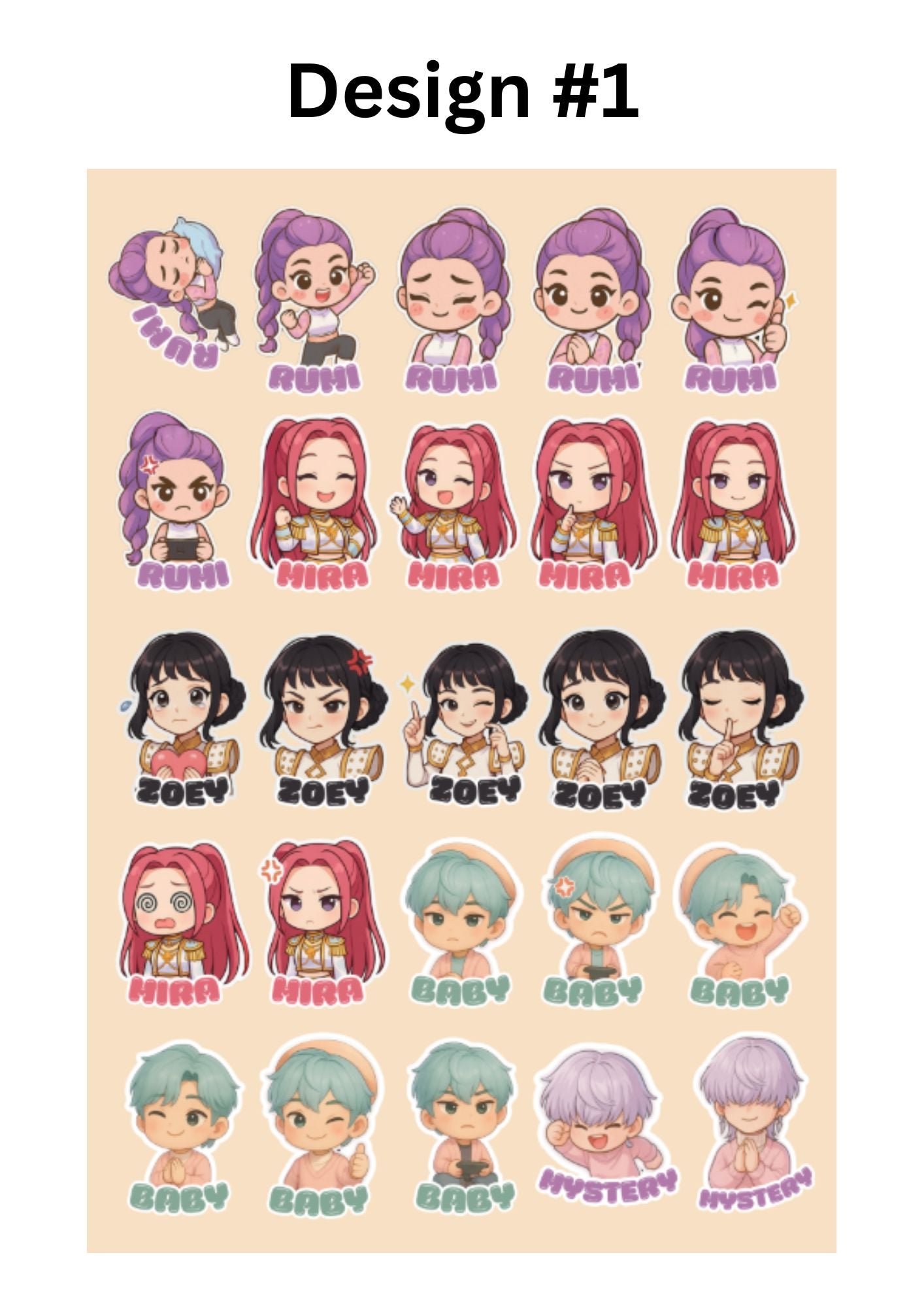 KPop Demon Hunters Sticker Packs- Collection 2