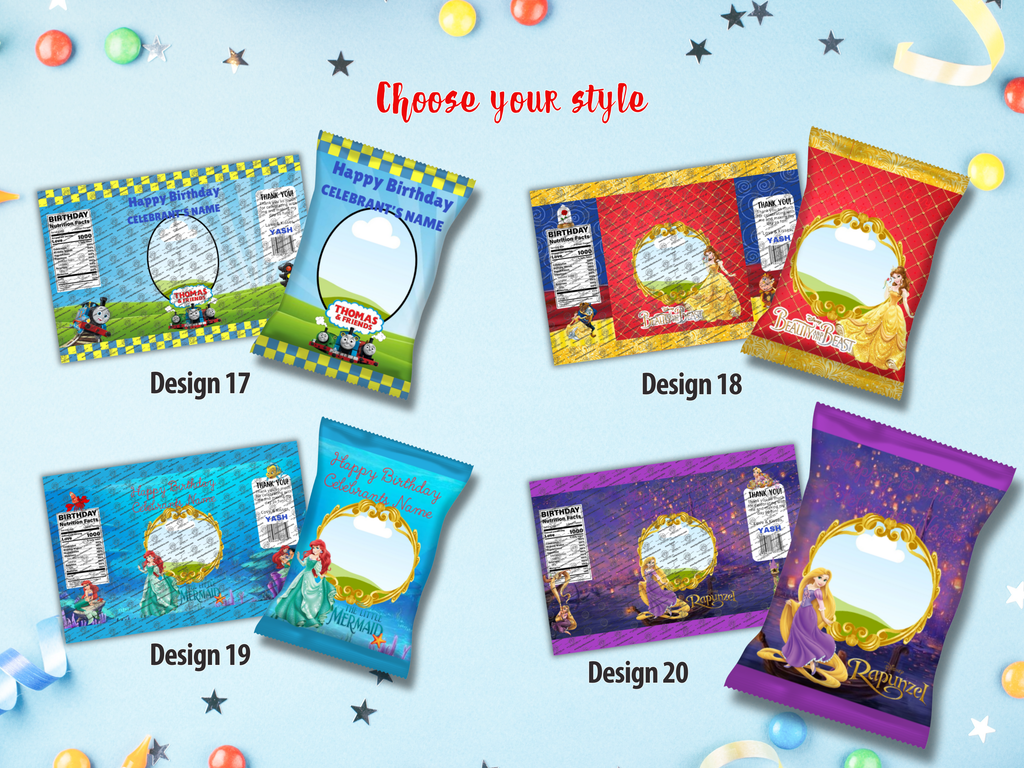 Customized Party Favor Chip Bags