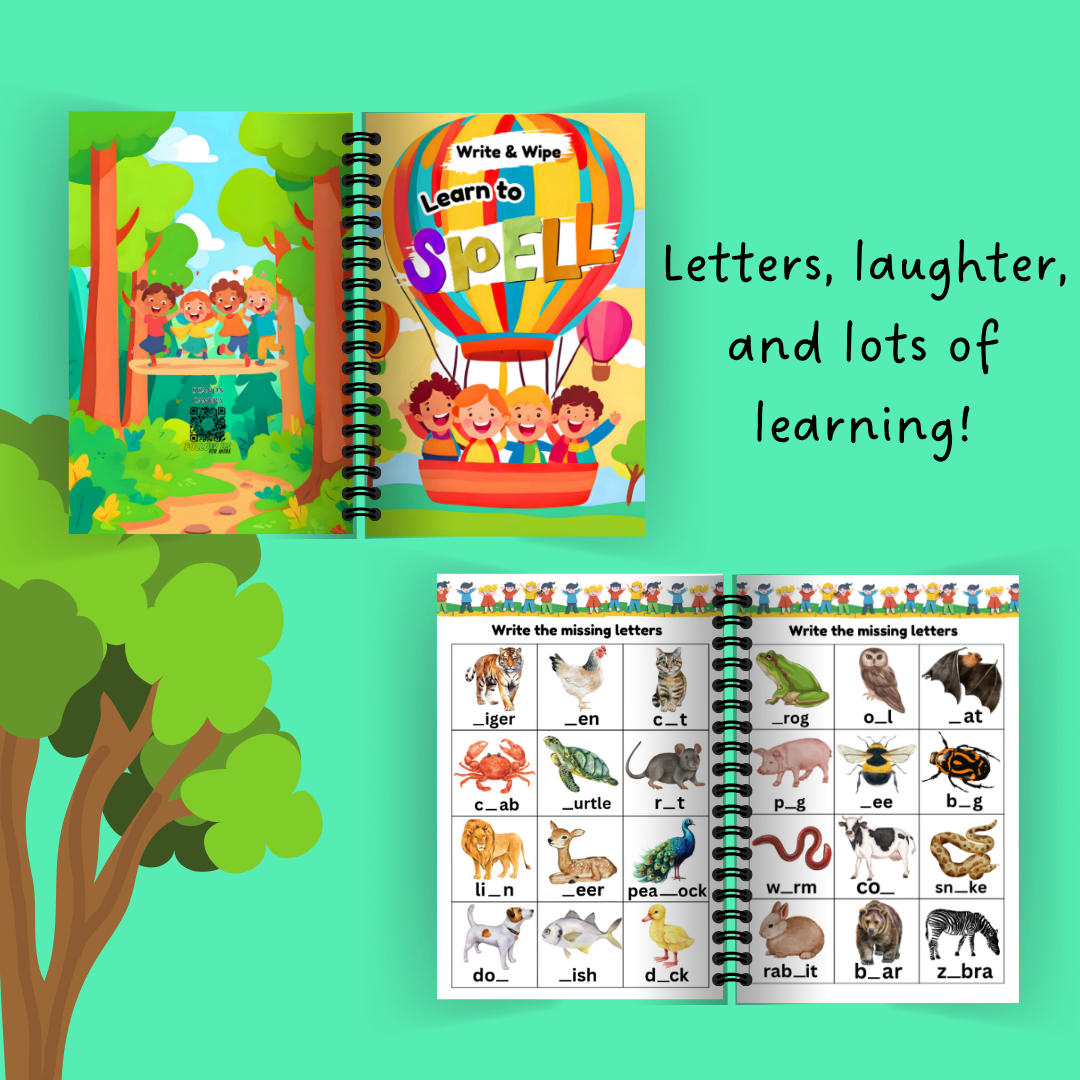 Write and Erase Spelling Book for Kids