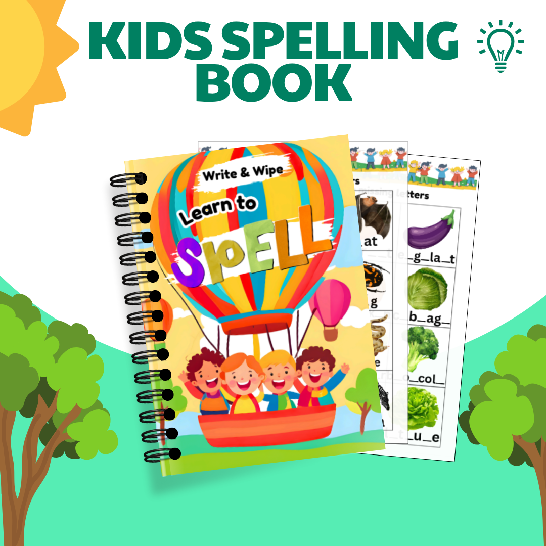 Write and Erase Spelling Book for Kids