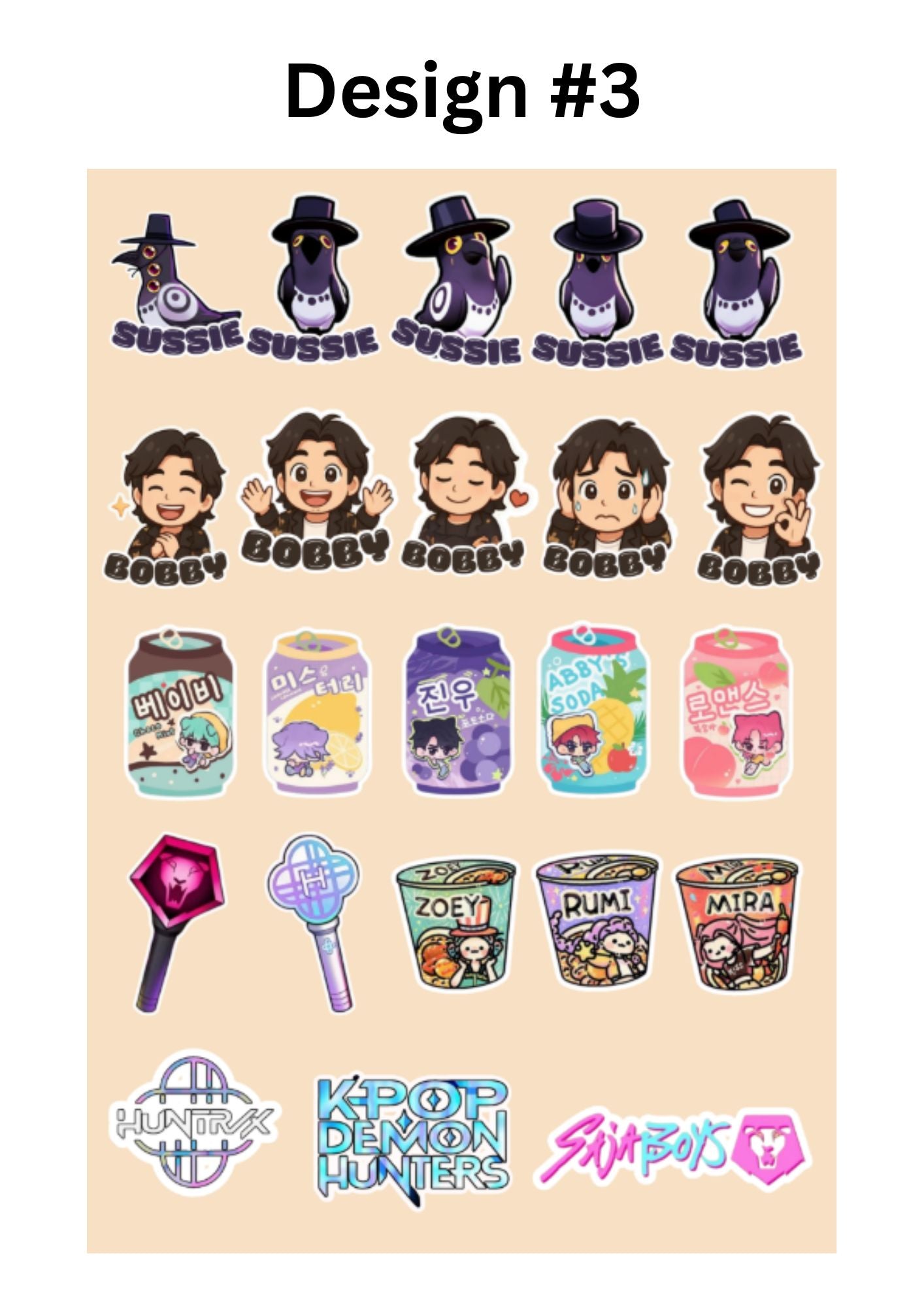 KPop Demon Hunters Sticker Packs- Collection 2