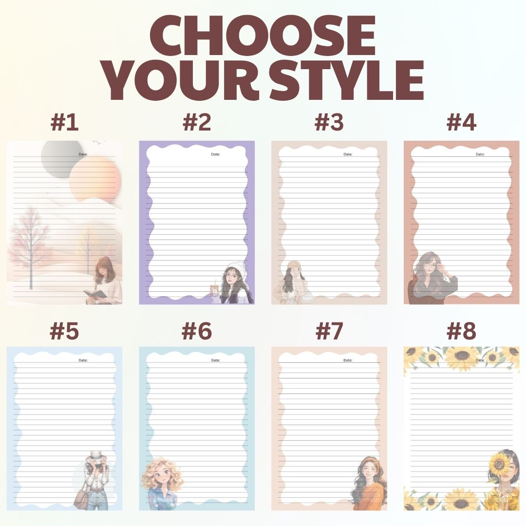 80-Page Notepad | 8 Unique Styles