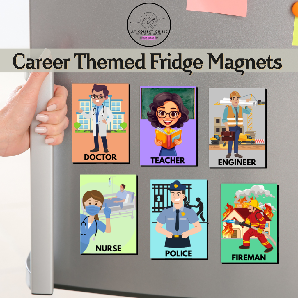 Career-Themed Fridge Magnets for Kids