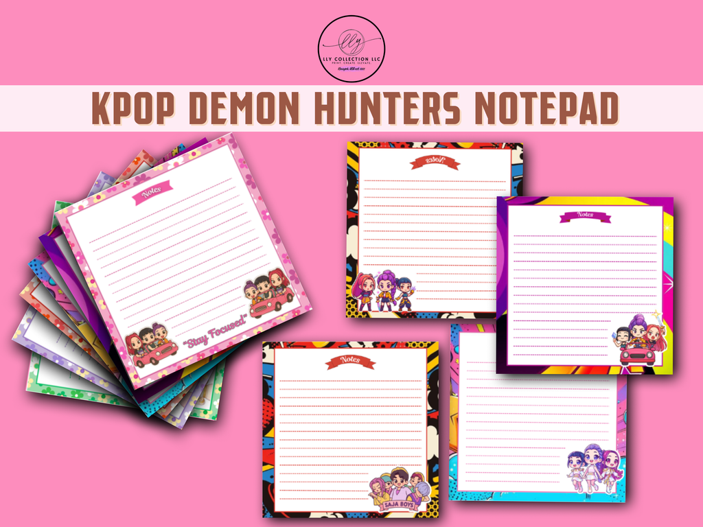 K-pop Demon Hunters Mini Notepad | 3x3” Notes | Anime-Inspired Stationery - NOTE 2