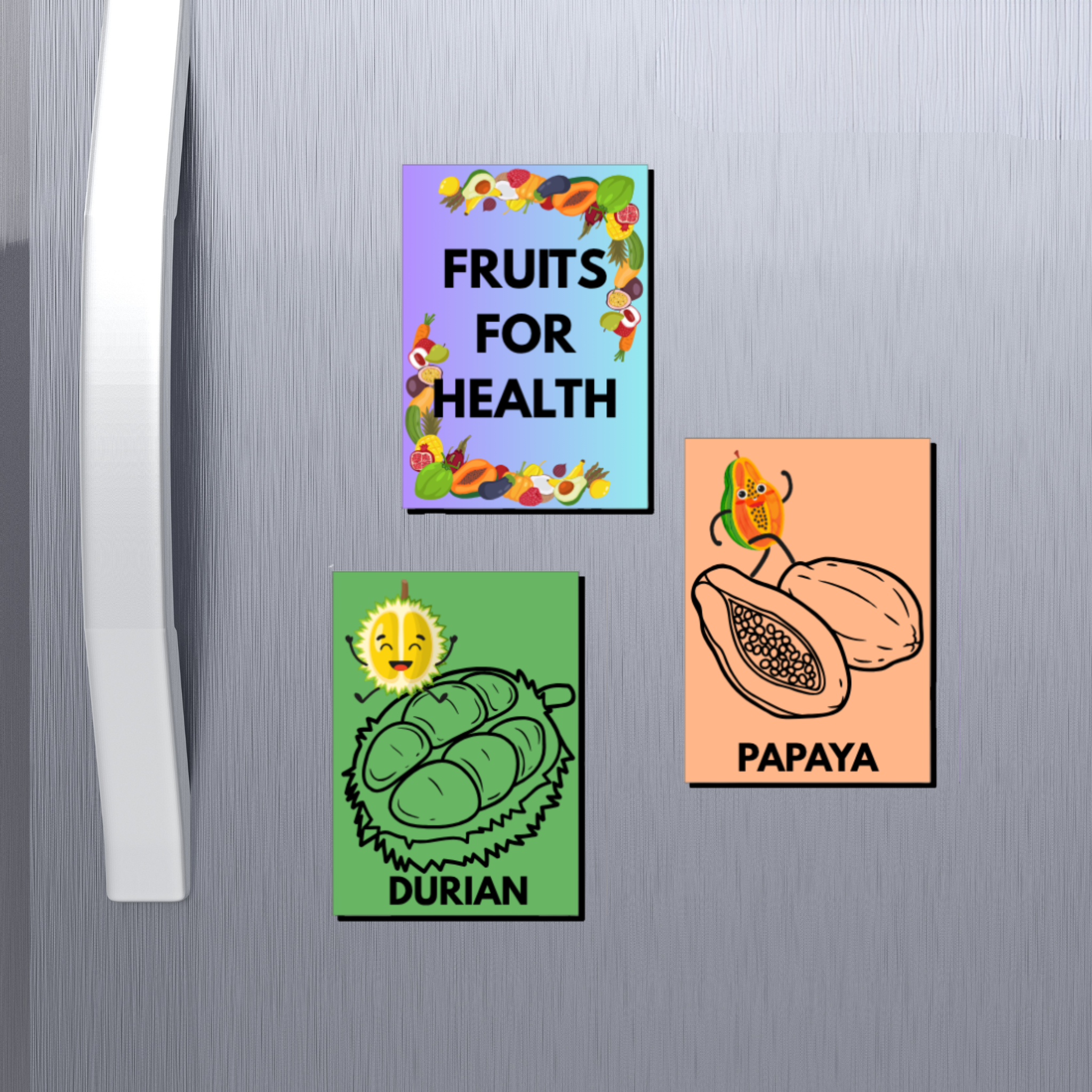 Fruit Learning Fridge Magnets for Kids