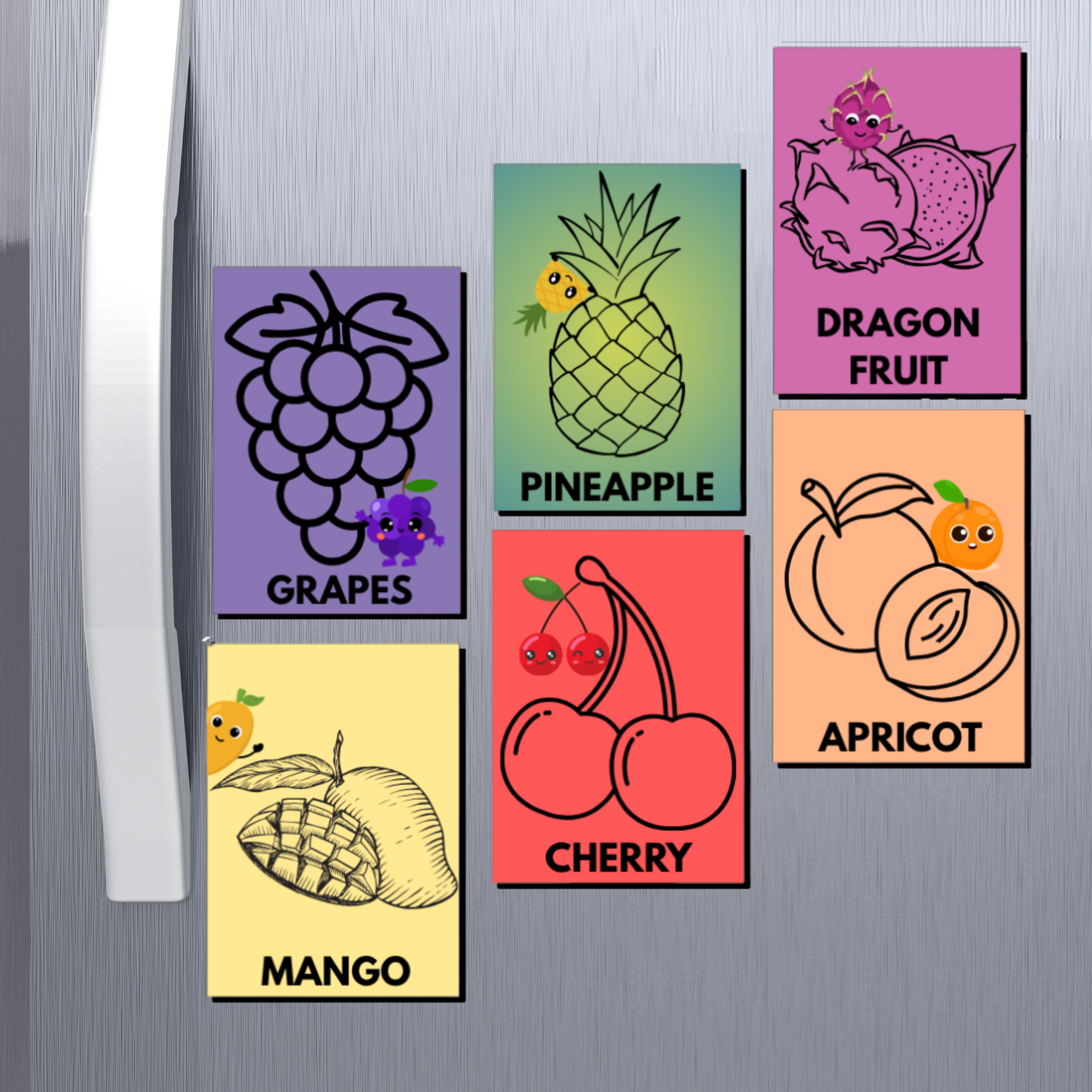 Fruit Learning Fridge Magnets for Kids