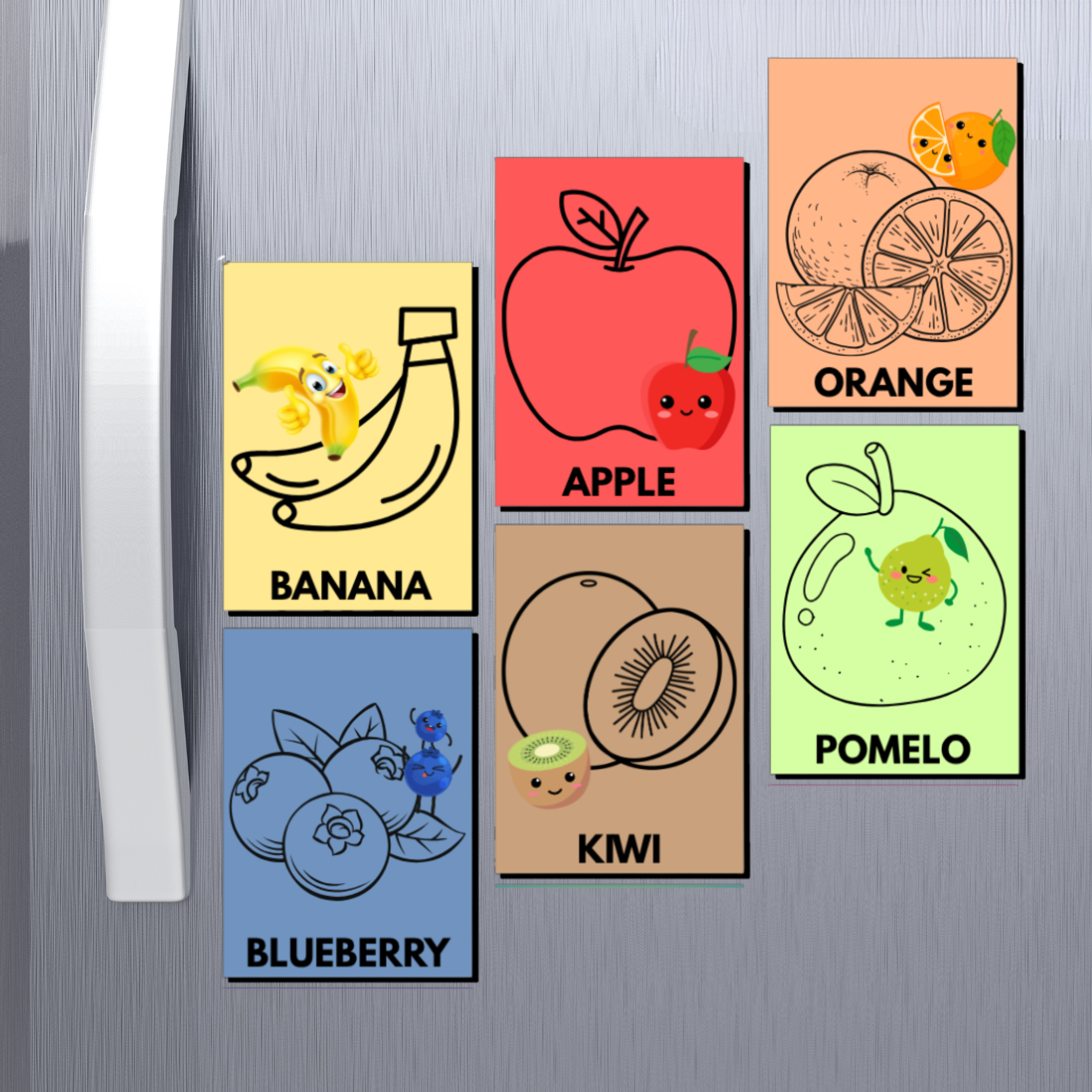 Fruit Learning Fridge Magnets for Kids