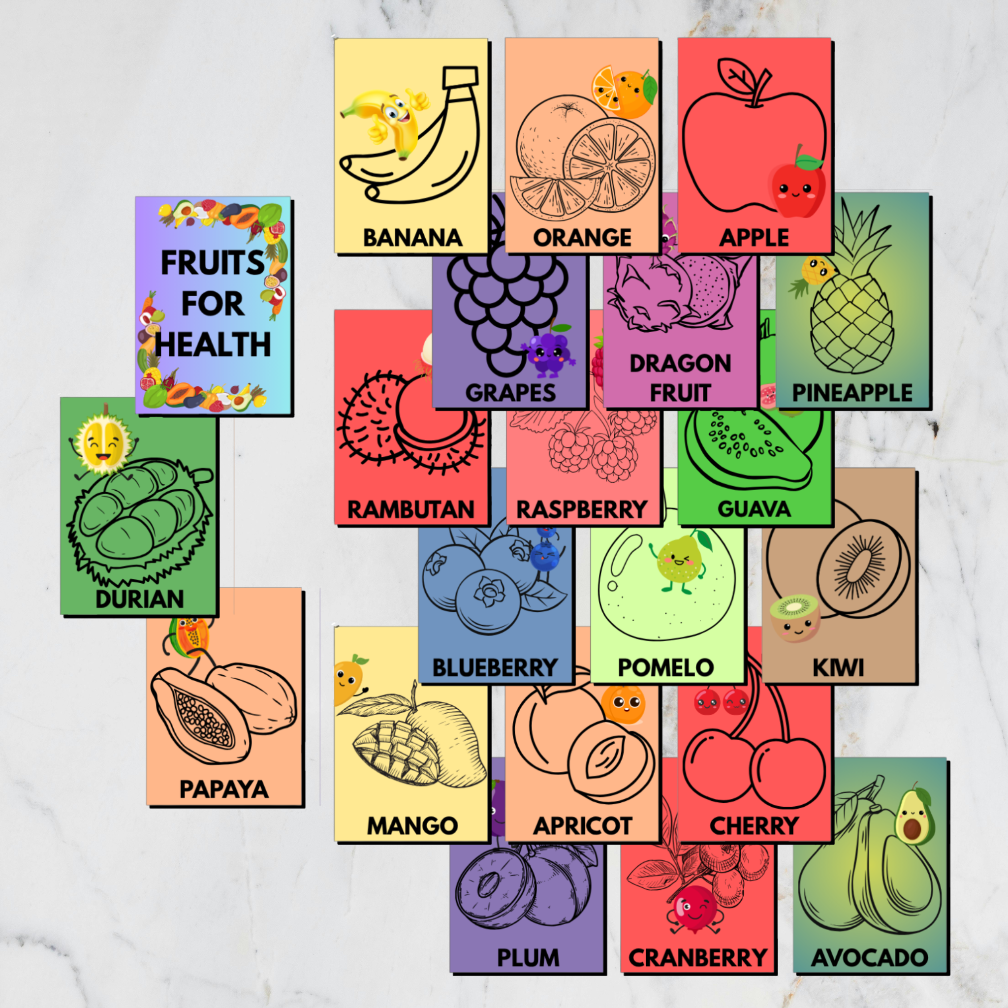 Fruit Learning Fridge Magnets for Kids