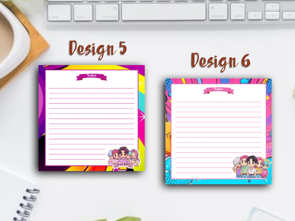 K-pop Demon Hunters Mini Notepad | 3x3” Notes | Anime-Inspired Stationery - NOTE 2